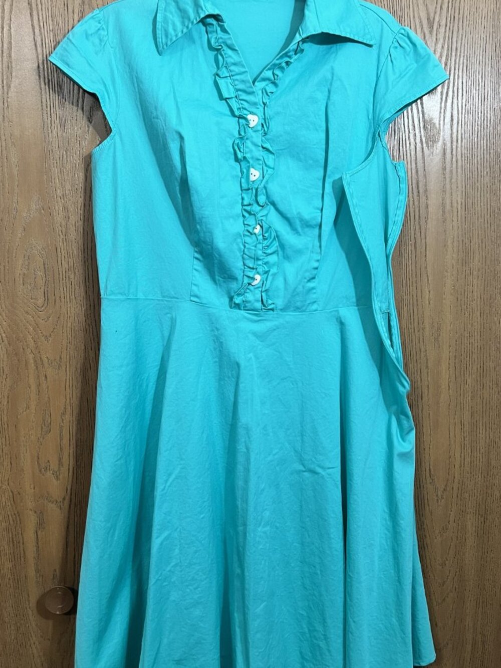 1950s Retro Rockabilly Vintage Swing Dress Tiffany Blue XXL